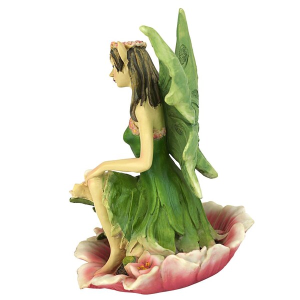 Design Toscano The Red and Green Fairy of Acorn Hollow Statues: Green - QM175891