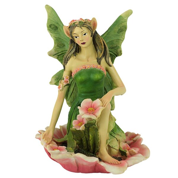 Design Toscano The Red and Green Fairy of Acorn Hollow Statues: Green - QM175891