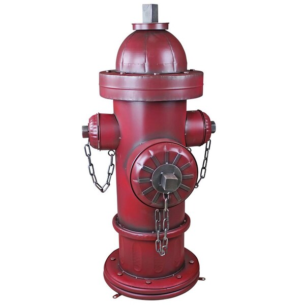 Design Toscano Vintage Metal Fire Hydrant Statue: Grande - FU82351