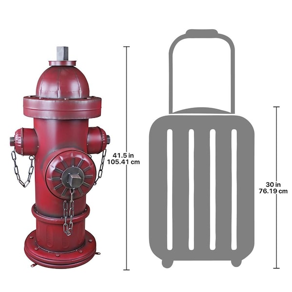 Design Toscano Vintage Metal Fire Hydrant Statue: Grande - FU82351