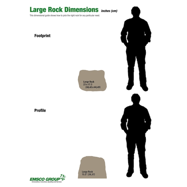 Emsco Group Landscape Rock, Natural Granite Appearance, Large, Lightweight - 2185-1