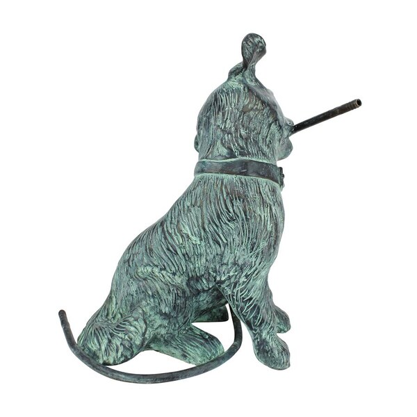Design Toscano Raining Dogs Bronze Piped Garden Statue: Emerald Verde Patina - SU5311