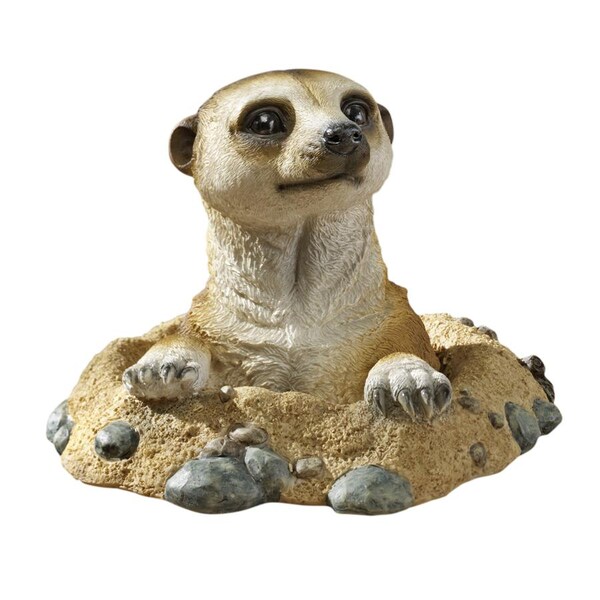 Design Toscano Kalahari Meerkat Statue: Out of Hole - QL57081