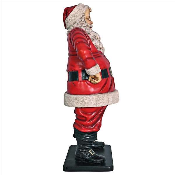 Design Toscano Jolly Santa Claus Life-Size Statue - NE80088