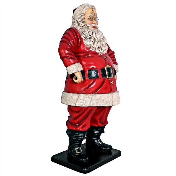 Design Toscano Jolly Santa Claus Life-Size Statue - NE80088