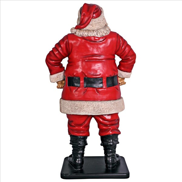 Design Toscano Jolly Santa Claus Life-Size Statue - NE80088