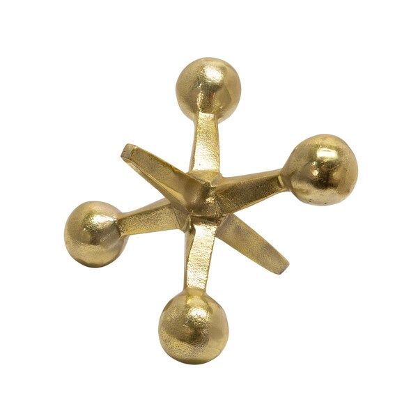 Muebles 5 in. Metal Jacks Decor, Gold - MU2651211