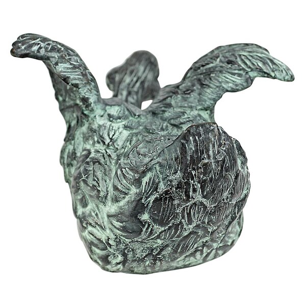 Design Toscano Lindell Pond Bronze Ducks Spitting Garden Statue: Sliding Duck - SU1016