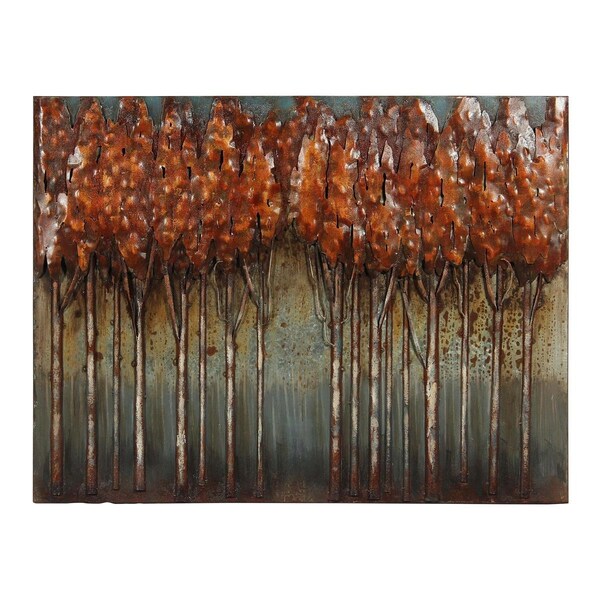 Solid Storage Supplies Primo Mixed Media Hand Painted Iron Wall Sculpture - Sunset Ground - SO2960511