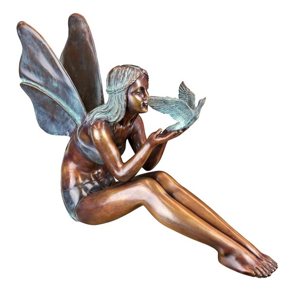 Design Toscano Bird Fairy Cast Bronze Garden Statue: Large - SU47107