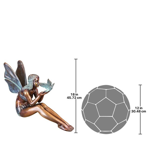 Design Toscano Bird Fairy Cast Bronze Garden Statue: Large - SU47107