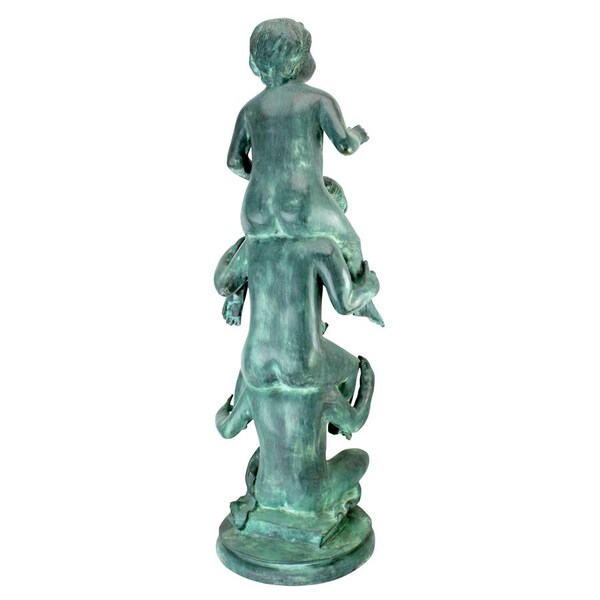 Design Toscano Child's Play Stacked Children Spitting Cast Bronze Statue: Medium - SU2006