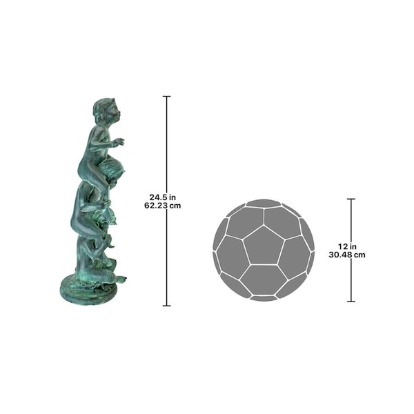 Design Toscano Child's Play Stacked Children Spitting Cast Bronze Statue: Medium - SU2006