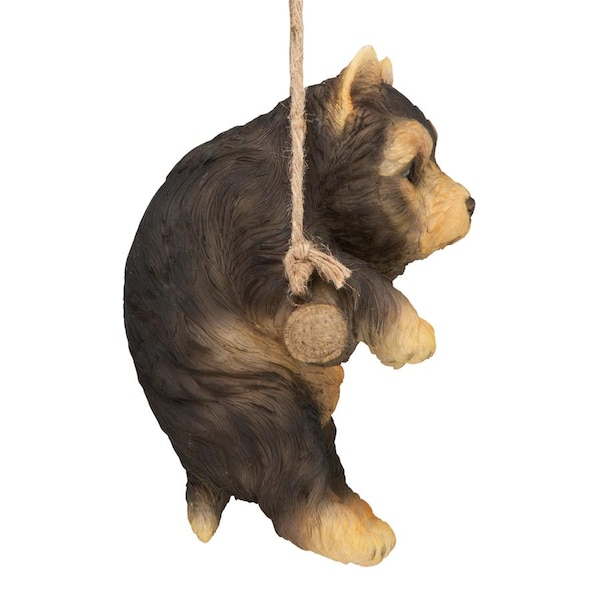 Design Toscano Yorkie Puppy on a Perch Hanging Dog Sculpture - JQ11421