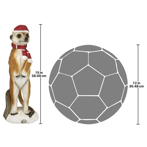 Design Toscano Merry Meerkat Holiday Greeter Statue: Set of Two - QL957961