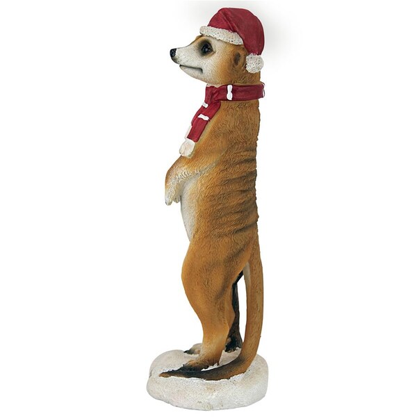 Design Toscano Merry Meerkat Holiday Greeter Statue: Set of Two - QL957961