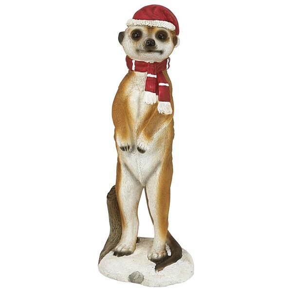 Design Toscano Merry Meerkat Holiday Greeter Statue: Set of Two - QL957961
