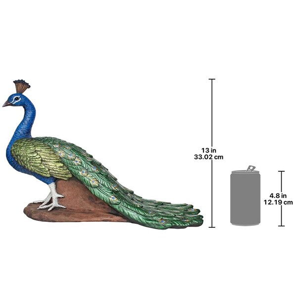 Design Toscano The Regal Peacock Garden Statue: Medium - DB383117