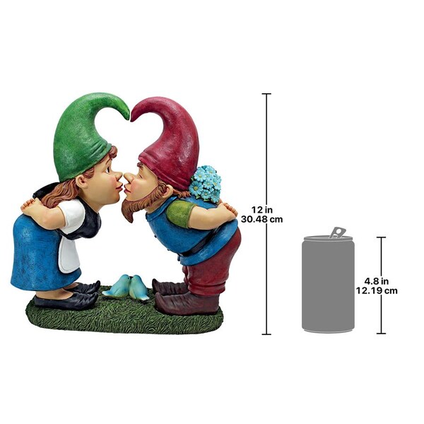 Design Toscano Kiss and Tell, Lover Gnomes Statue - QM2796400