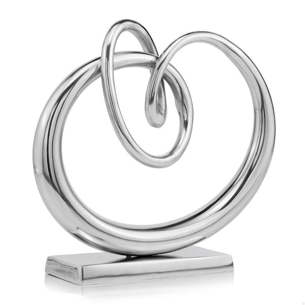 Homeroots 5 x 17 x 17 in. Buffed Nudo Twisted Knot Sculpture - 354630