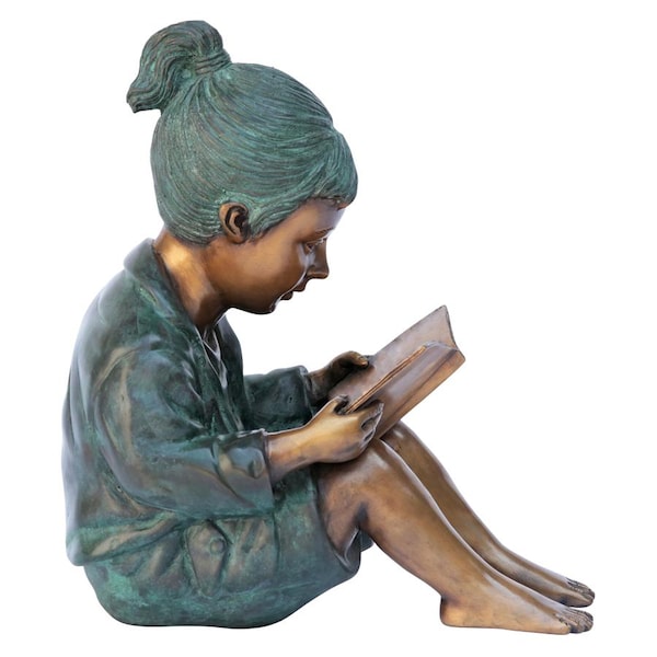 Design Toscano Story Book Girl Bronze Garden Statue - MP97627