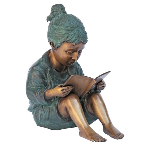 Design Toscano Story Book Girl Bronze Garden Statue - MP97627