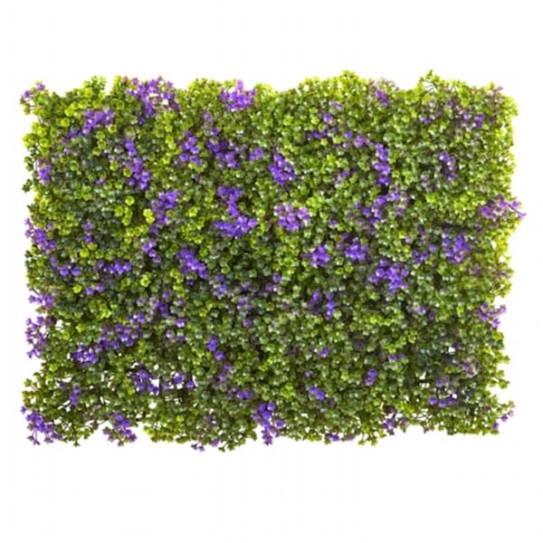 Nearly Natural 6 x 6 in. Purple and Green Clover Mat - Set of 12, 12PK - 6153-S12