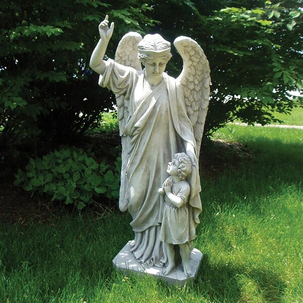 Design Toscano Guardian Angel Child's Prayer Garden Statue - EU33861