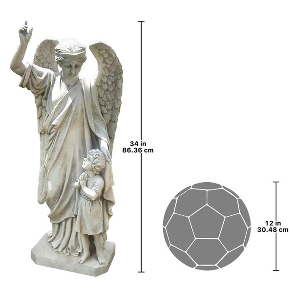 Design Toscano Guardian Angel Child's Prayer Garden Statue - EU33861