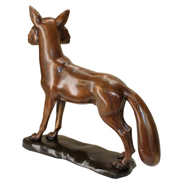 Design Toscano The Wary Standing Fox Cast Bronze Garden Statue - KW28954
