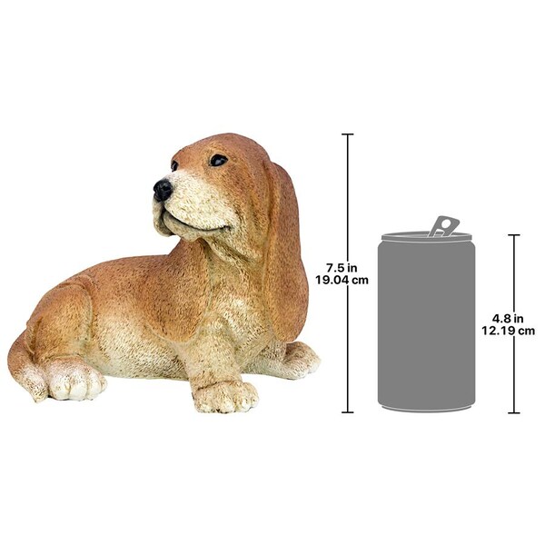 Design Toscano Brown Basset Puppy Dog Statue - CF3296