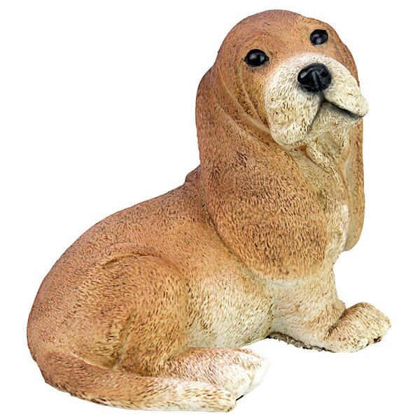 Design Toscano Brown Basset Puppy Dog Statue - CF3296