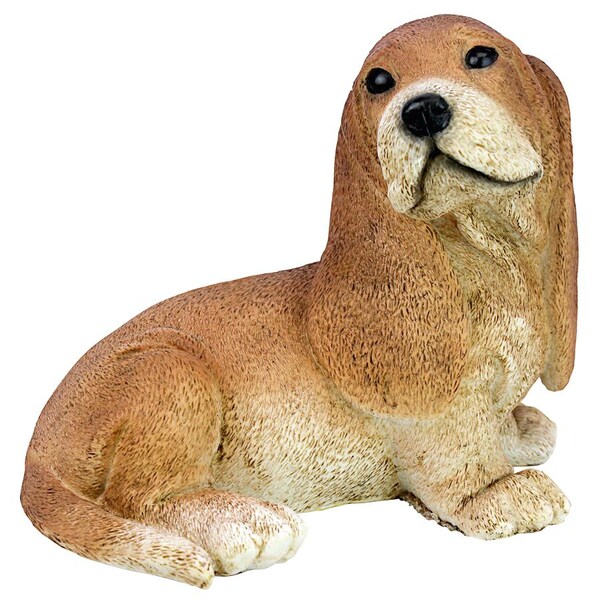 Design Toscano Brown Basset Puppy Dog Statue - CF3296