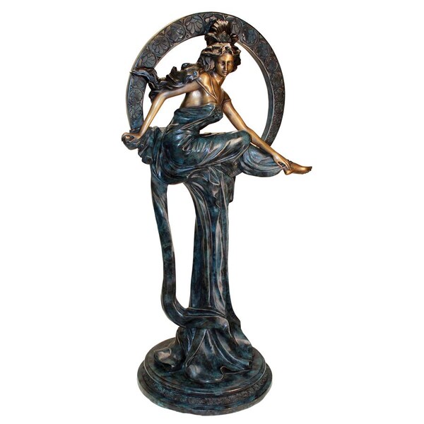 Design Toscano Alphonse Mucha's, Maiden of the Arts Cast Bronze Garden Statue - AS24573