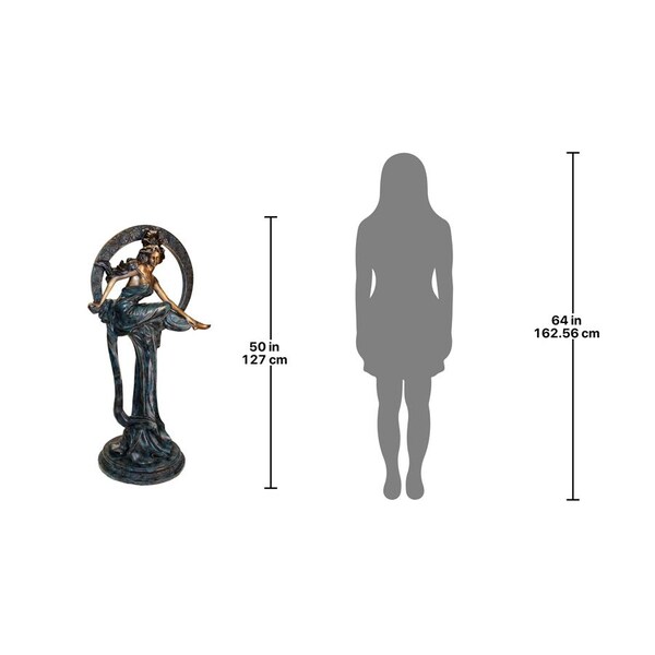 Design Toscano Alphonse Mucha's, Maiden of the Arts Cast Bronze Garden Statue - AS24573