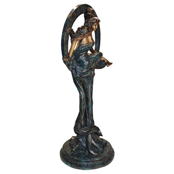 Design Toscano Alphonse Mucha's, Maiden of the Arts Cast Bronze Garden Statue - AS24573