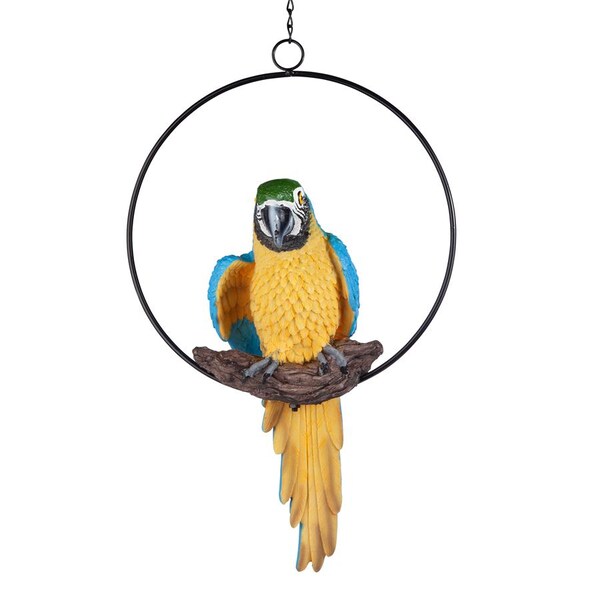 Design Toscano Polly in Paradise Parrot on Ring Perch: Medium, PK 2 - QL912820
