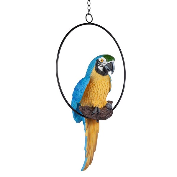 Design Toscano Polly in Paradise Parrot on Ring Perch: Medium, PK 2 - QL912820