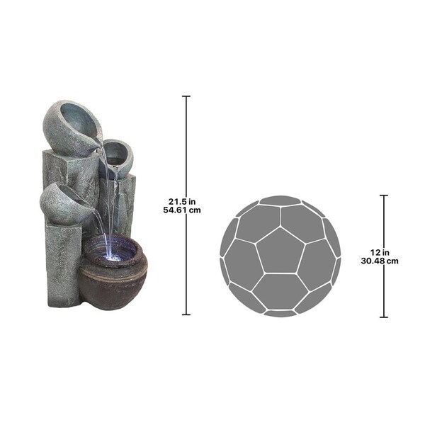 Design Toscano Hadrian's Villa Four Urn Garden Fountain - DW84069