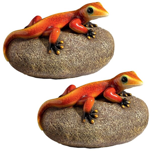Design Toscano Show Your True Colors Gecko Statue: Set of Two - QL958650