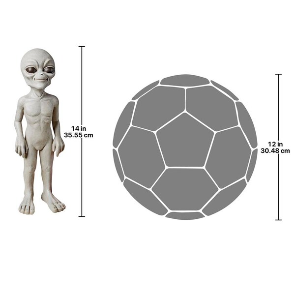 Design Toscano The Out-of-this-World Alien Extra Terrestrial Statue: Small - LY815032