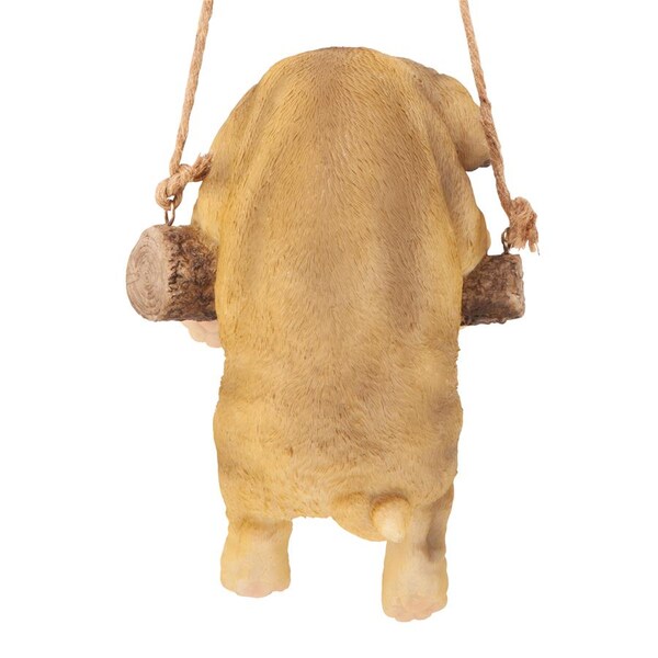 Design Toscano Pug Puppy on a Perch Hanging Dog Sculpture - JQ108059