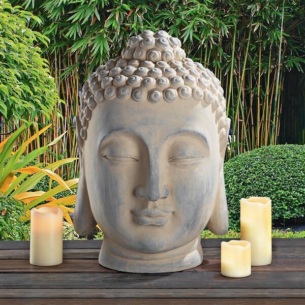 Design Toscano Spiritual Meditation Buddha Head Statue - FU82264