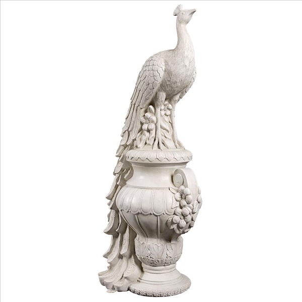 Design Toscano Staverden Castle Peacock on an Urn Garden Statue by artist Henk van der Eljk - NE180180