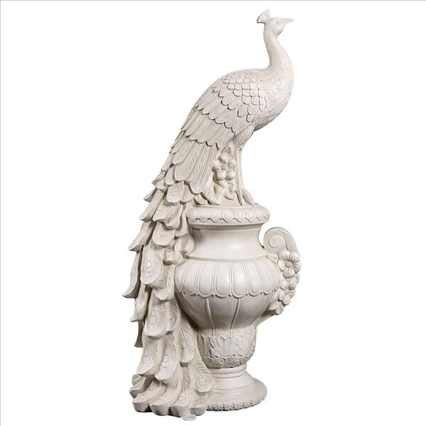 Design Toscano Staverden Castle Peacock on an Urn Garden Statue by artist Henk van der Eljk - NE180180