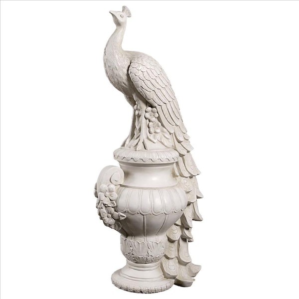Design Toscano Staverden Castle Peacock on an Urn Garden Statue by artist Henk van der Eljk - NE180180