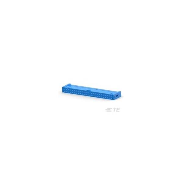 Conector de placa de conectividad de Te, 50 contactos, 2 filas, hembra, terminal IDC, aislante azul, receptáculo - 2-1658526-4.