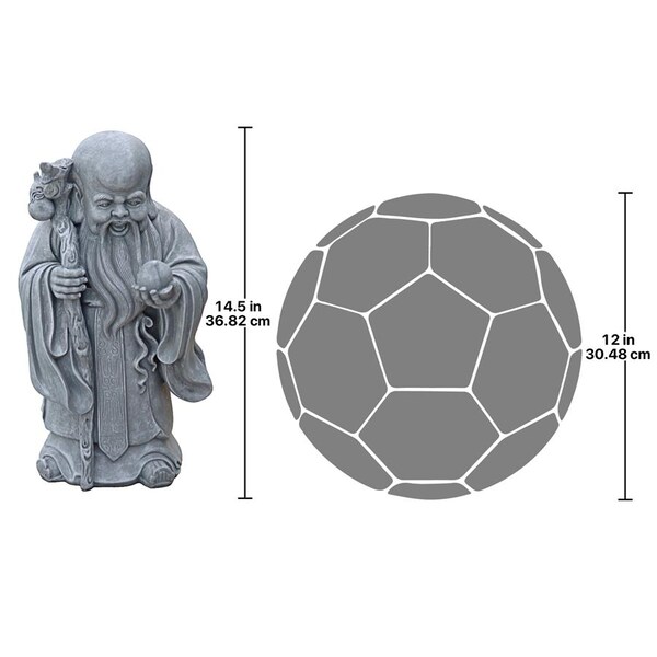 Design Toscano Shou Xin Gong: Chinese God of Longevity Statue - QL10335