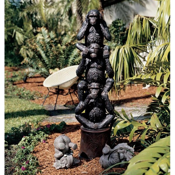 Design Toscano Hear No Evil, See No Evil, Speak No Evil Grand-Scale Sculpture - KY7949