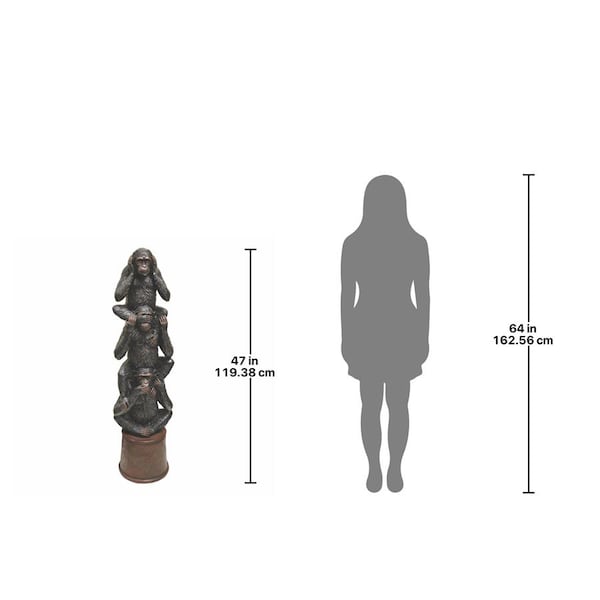 Design Toscano Hear No Evil, See No Evil, Speak No Evil Grand-Scale Sculpture - KY7949